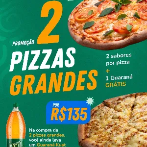 Duas Pizzas Grande + Kuat 2 litros